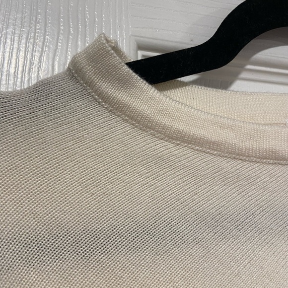 NWT Top It Off Cream Knit Pullover Poncho Shawl Brown Faux Leather Dog Cat Paw - Picture 5 of 9